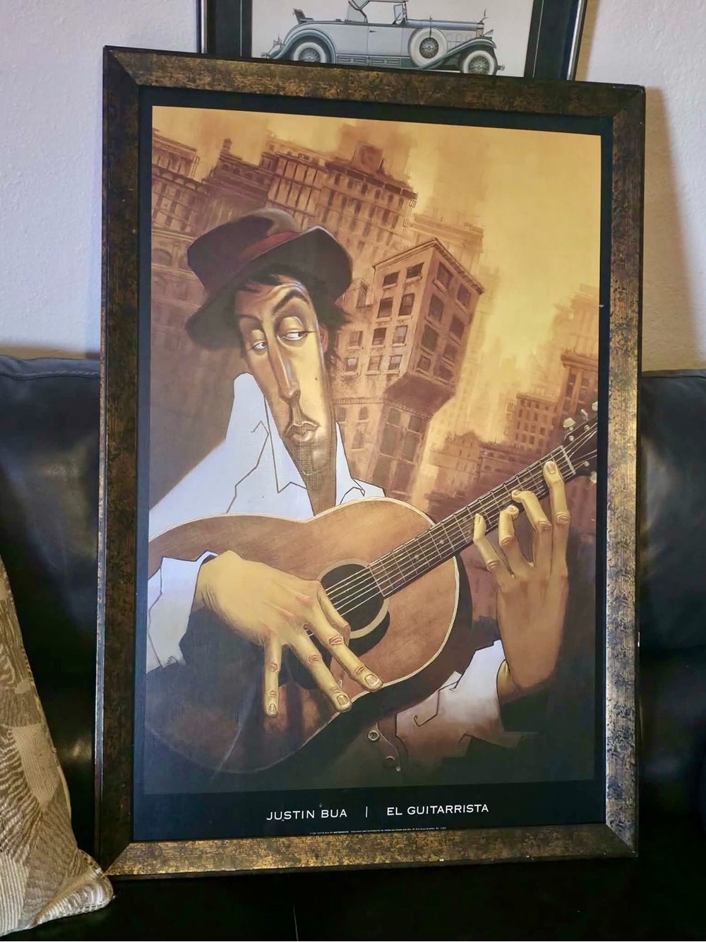 Justin Boots El Guitarrista Wall Art - Brown, Cream, Black